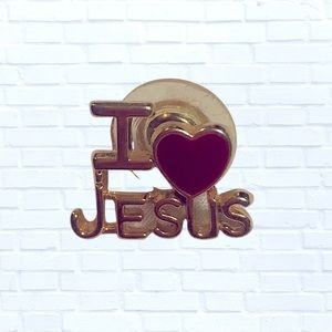 BROOCH I Love Jesus Pin/brooch